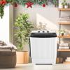 imageNictemaw Portable Washing Machine 30Lbs Capacity Washer and Dryer Combo 2 In 1 Compact Twin Tub Laundry Washer 19Lbs ampamp Spinner 11Lbs with Builtin Drain Pump for Apartment Dorms RV BlueBlack