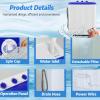 imageNictemaw Portable Washing Machine 30Lbs Capacity Washer and Dryer Combo 2 In 1 Compact Twin Tub Laundry Washer 19Lbs ampamp Spinner 11Lbs with Builtin Drain Pump for Apartment Dorms RV BlueBlue