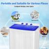 imageNictemaw Portable Washing Machine 30Lbs Capacity Washer and Dryer Combo 2 In 1 Compact Twin Tub Laundry Washer 19Lbs ampamp Spinner 11Lbs with Builtin Drain Pump for Apartment Dorms RV BlueBlue