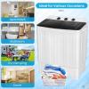 imageNictemaw Portable Washing Machine 30Lbs Capacity Washer and Dryer Combo 2 In 1 Compact Twin Tub Laundry Washer 19Lbs ampamp Spinner 11Lbs with Builtin Drain Pump for Apartment Dorms RV BlueBlack