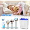 imageNictemaw Portable Washing Machine 30Lbs Capacity Washer and Dryer Combo 2 In 1 Compact Twin Tub Laundry Washer 19Lbs ampamp Spinner 11Lbs with Builtin Drain Pump for Apartment Dorms RV BlueBlue