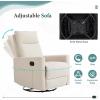 imageRecliner Chair for Living Room Leather Recliners Home Theater Seating with Lumbar Support with Adjustable Backrest and Footrest Modern Living Room Furniture with Padded Seat Backrest BlackIvory