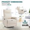 imageRecliner Chair for Living Room Leather Recliners Home Theater Seating with Lumbar Support with Adjustable Backrest and Footrest Modern Living Room Furniture with Padded Seat Backrest BlackOffwhite