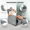 imageRecliner Chair for Living Room Leather Recliners Home Theater Seating with Lumbar Support with Adjustable Backrest and Footrest Modern Living Room Furniture with Padded Seat Backrest BlackGrey Seating