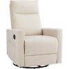 imageRecliner Chair for Living Room Leather Recliners Home Theater Seating with Lumbar Support with Adjustable Backrest and Footrest Modern Living Room Furniture with Padded Seat Backrest BlackIvory