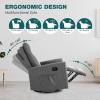 imageRecliner Chair for Living Room Leather Recliners Home Theater Seating with Lumbar Support with Adjustable Backrest and Footrest Modern Living Room Furniture with Padded Seat Backrest BlackConcrete Grey