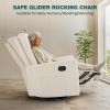 imageRecliner Chair for Living Room Leather Recliners Home Theater Seating with Lumbar Support with Adjustable Backrest and Footrest Modern Living Room Furniture with Padded Seat Backrest BlackOffwhite