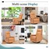 imageRecliner Chair for Living Room Leather Recliners Home Theater Seating with Lumbar Support with Adjustable Backrest and Footrest Modern Living Room Furniture with Padded Seat Backrest BlackTan