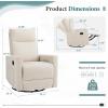 imageRecliner Chair for Living Room Leather Recliners Home Theater Seating with Lumbar Support with Adjustable Backrest and Footrest Modern Living Room Furniture with Padded Seat Backrest BlackIvory