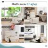 imageRecliner Chair for Living Room Leather Recliners Home Theater Seating with Lumbar Support with Adjustable Backrest and Footrest Modern Living Room Furniture with Padded Seat Backrest BlackIvory