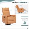 imageRecliner Chair for Living Room Leather Recliners Home Theater Seating with Lumbar Support with Adjustable Backrest and Footrest Modern Living Room Furniture with Padded Seat Backrest BlackTan