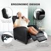 imageRecliner Chair for Living Room Leather Recliners Home Theater Seating with Lumbar Support with Adjustable Backrest and Footrest Modern Living Room Furniture with Padded Seat Backrest BlackBlack Seating