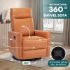 imageRecliner Chair for Living Room Leather Recliners Home Theater Seating with Lumbar Support with Adjustable Backrest and Footrest Modern Living Room Furniture with Padded Seat Backrest BlackBrown