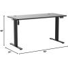 imageStanding Desk Adjustable Height Electric Sit Stand Up Down Computer Table 40x24 Inch Ergonomic Rising Modern Lift Motorized Gaming Desktop Workstation for Work Home Office NaturalBlack