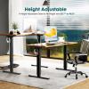 imageStanding Desk Adjustable Height Electric Sit Stand Up Down Computer Table 40x24 Inch Ergonomic Rising Modern Lift Motorized Gaming Desktop Workstation for Work Home Office NaturalBrown