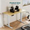 imageStanding Desk Adjustable Height Electric Sit Stand Up Down Computer Table 40x24 Inch Ergonomic Rising Modern Lift Motorized Gaming Desktop Workstation for Work Home Office NaturalNatural
