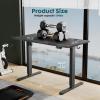 imageStanding Desk Adjustable Height Electric Sit Stand Up Down Computer Table 40x24 Inch Ergonomic Rising Modern Lift Motorized Gaming Desktop Workstation for Work Home Office NaturalBlack