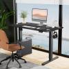 imageStanding Desk Adjustable Height Electric Sit Stand Up Down Computer Table 40x24 Inch Ergonomic Rising Modern Lift Motorized Gaming Desktop Workstation for Work Home Office NaturalBlack