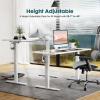 imageStanding Desk Adjustable Height Electric Sit Stand Up Down Computer Table 40x24 Inch Ergonomic Rising Modern Lift Motorized Gaming Desktop Workstation for Work Home Office NaturalWhite