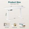 imageStanding Desk Adjustable Height Electric Sit Stand Up Down Computer Table 40x24 Inch Ergonomic Rising Modern Lift Motorized Gaming Desktop Workstation for Work Home Office NaturalWhite