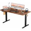 imageStanding Desk Adjustable Height Electric Sit Stand Up Down Computer Table 40x24 Inch Ergonomic Rising Modern Lift Motorized Gaming Desktop Workstation for Work Home Office NaturalRustic Brown