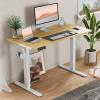 imageStanding Desk Adjustable Height Electric Sit Stand Up Down Computer Table 40x24 Inch Ergonomic Rising Modern Lift Motorized Gaming Desktop Workstation for Work Home Office NaturalNatural