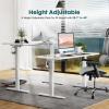 imageStanding Desk Adjustable Height Electric Sit Stand Up Down Computer Table 40x24 Inch Ergonomic Rising Modern Lift Motorized Gaming Desktop Workstation for Work Home Office NaturalWhite
