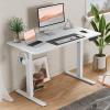 imageStanding Desk Adjustable Height Electric Sit Stand Up Down Computer Table 40x24 Inch Ergonomic Rising Modern Lift Motorized Gaming Desktop Workstation for Work Home Office NaturalWhite