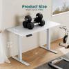 imageStanding Desk Adjustable Height Electric Sit Stand Up Down Computer Table 40x24 Inch Ergonomic Rising Modern Lift Motorized Gaming Desktop Workstation for Work Home Office NaturalWhite