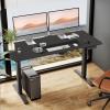 imageStanding Desk Adjustable Height Electric Sit Stand Up Down Computer Table 40x24 Inch Ergonomic Rising Modern Lift Motorized Gaming Desktop Workstation for Work Home Office NaturalBlack