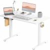 imageStanding Desk Adjustable Height Electric Sit Stand Up Down Computer Table 40x24 Inch Ergonomic Rising Modern Lift Motorized Gaming Desktop Workstation for Work Home Office NaturalWhite