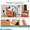 imageSwivel Recliner Chair Nursery Massage Rocking Chairs Glider Rocker Recliners for Living Room with Extra Large Footrest High Back Upholstered Deep Seat Brown