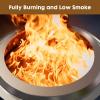 imageTable top Fire Pit Smokeless Firepits with Carry Bag Outdoor Fire Pit with Stand Portable Camping Firepit Stove for Patio 304 Stainless Steel Smores Maker 19 Inches ArgentArgent