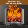 imageTable top Fire Pit Smokeless Firepits with Carry Bag Outdoor Fire Pit with Stand Portable Camping Firepit Stove for Patio 304 Stainless Steel Smores Maker 19 Inches ArgentArgent