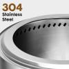 imageTable top Fire Pit Smokeless Firepits with Carry Bag Outdoor Fire Pit with Stand Portable Camping Firepit Stove for Patio 304 Stainless Steel Smores Maker 19 Inches ArgentArgent