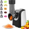 image250W Electric Cheese Grater 5in1 Grater Shredder for SlicingShreddingGrinding 5 Blades with OneTouch Control Salad Maker for Block Cheese Fruits Vegetables BPAFree Easy to CleanTableware
