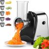 imageElectric Cheese Grater 250W Salad Maker 5 Different Blades for SlicingShreddingGrinding OneTouch Control Compact Kitchen Shredder for Block Cheese Vegetables Fruit BPAFree Easy to Clean