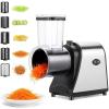 imageElectric Cheese Grater 250W Salad Maker 5 Different Shapes of Blades for ShreddingSlicingGrinding Compact Kitchen Electric Slicer Shredder for Block Cheese Vegetables Fruit Carrots