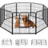 imageHeavyDuty Iron Dog Playpen  8 Panel 32 Durable RustResistant Pet Fence for Indoor ampamp Outdoor Use Secure ampamp Spacious Pet Play Area for Dogs Puppies ampamp Small Animals32 Inch  8 Panels