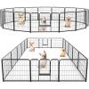 imageHeavyDuty Iron Dog Playpen  8 Panel 32 Durable RustResistant Pet Fence for Indoor ampamp Outdoor Use Secure ampamp Spacious Pet Play Area for Dogs Puppies ampamp Small Animals24 Inch  16 Panels