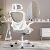 imageHome Office Desk Chair Ergonomic Computer HighBack Mesh Rolling Work Task Chairs with Wheels and Adjustable Headrests Comfy Lumbar Support Armrest for BedroomGrey