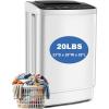 imageNictemaw 20Lbs Portable Washing Machine 28 Cuft Full Automatic Portable Washer with 4 Wash Programs 4 Water Levels ampamp 3 Temps ampamp Drain Pump Compact Laundry Washer Dryer Combo for Apartment Dorm RVOffwhite
