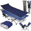 imageNictemaw Camping Cot Folding Camping Cots for Sleeping Quality Portable 900 LBS Heavy Duty Double Layer Oxford Camping Cots for Adults ampamp Kids Portable Travel Camp Cots for CampOfficeHome Blue