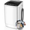imageNictemaw Portable Washing Machine 178Lbs 24Cuft Full Automatic Portable Washer with 10 Wash Programs 8 Water Levels ampamp Drain Pump Compact Laundry Washer for Home RV Dorm GreyOffwhite