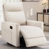 imageRecliner Chair for Living Room Leather Recliners Home Theater Seating with Lumbar Support with Adjustable Backrest and Footrest Modern Living Room Furniture with Padded Seat Backrest BlackOffwhite