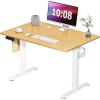 imageStanding Desk Adjustable Height Electric Sit Stand Up Down Computer Table 40x24 Inch Ergonomic Rising Modern Lift Motorized Gaming Desktop Workstation for Work Home Office NaturalNatural Wood