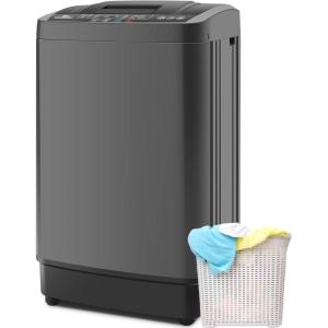 imageNictemaw Portable Washing Machine 178Lbs Portable Washer with Drain Pump 24 Cuft Full Automatic Washer and Dryer Combo 10 Programs 8 Water Levels LED Display for Home Apartment RV