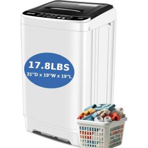 imageNictemaw Portable Washing Machine 20Lbs Capacity Full Automatic Portable Washer 28Cuft Compact Washer Dryer Combo with 4 Wash Programs 4 Water Levels 3 Water Temp ampamp Drain Pump for Home RV DormOffwhite
