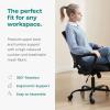 imageHome Office Desk Chair Ergonomic Computer Managerial Executive Chairs MidBack Work Swivel Task Chairs with Wheels Lumbar Support Comfy Flipup Armrest for Gaming Study StudentLight Black