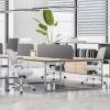 imageHome Office Desk Chair Ergonomic Computer Managerial Executive Chairs MidBack Work Swivel Task Chairs with Wheels Lumbar Support Comfy Flipup Armrest for Gaming Study StudentGrey